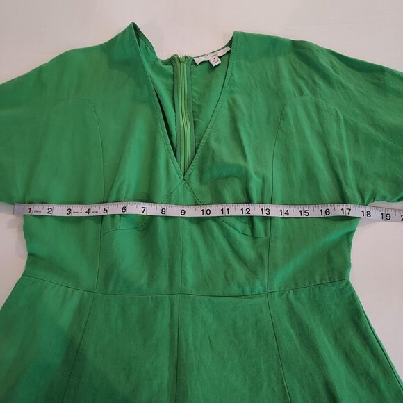 TOME Collective Linen Blend Green Midi Dress Size 8 - Picture 11 of 12